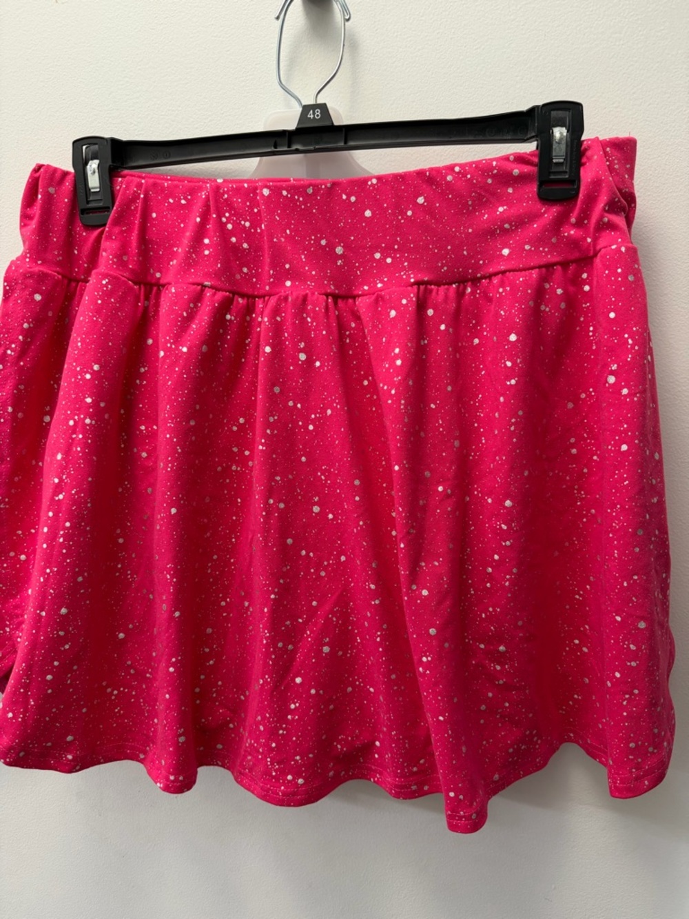 SHEIN Hot Pink Speckled Circle Skater Skirt